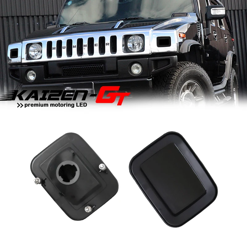 Fit 2003-2009 HUMMER H2 LED Smoked Side Marker Light Front