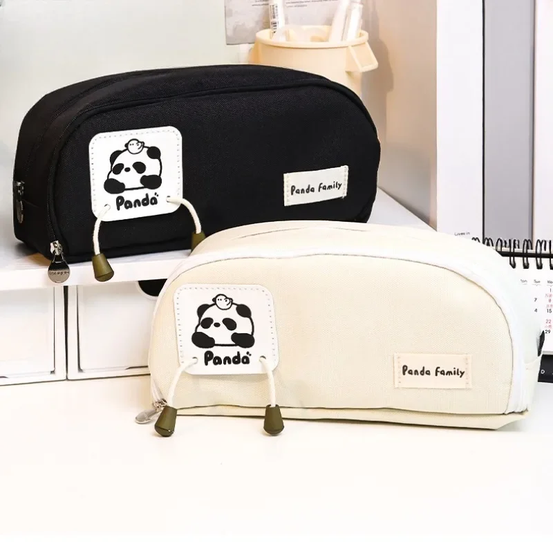 

Ultra-large Capacity Pencil Bag Canvas Zipper Pencil Pouch Aesthetic School Box Stationery Supplies Pen Case School Supplies