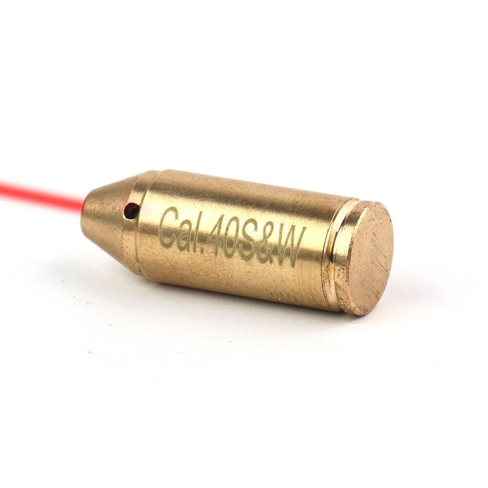 40 S&W Laser Boresighter Brass with Battery 40 Cal In-Chamber Red Dot Bore Sight