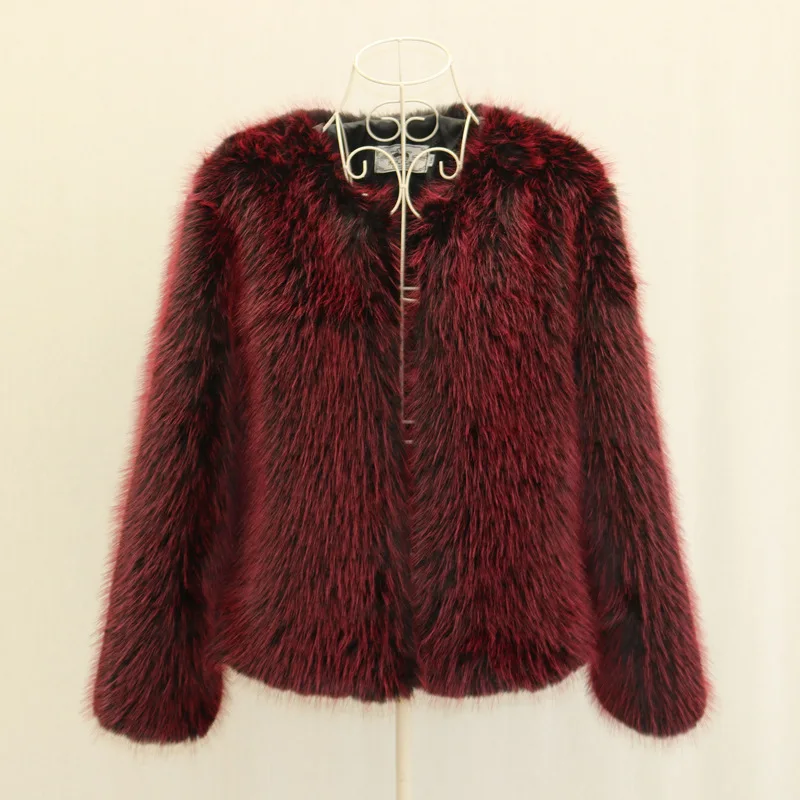 

Winter Thicker Warm Faux Fur Coat Women Long Sleeve Plus Size Luxury High Quality Fur Coat Short Jackets Tops Korean Outerwear