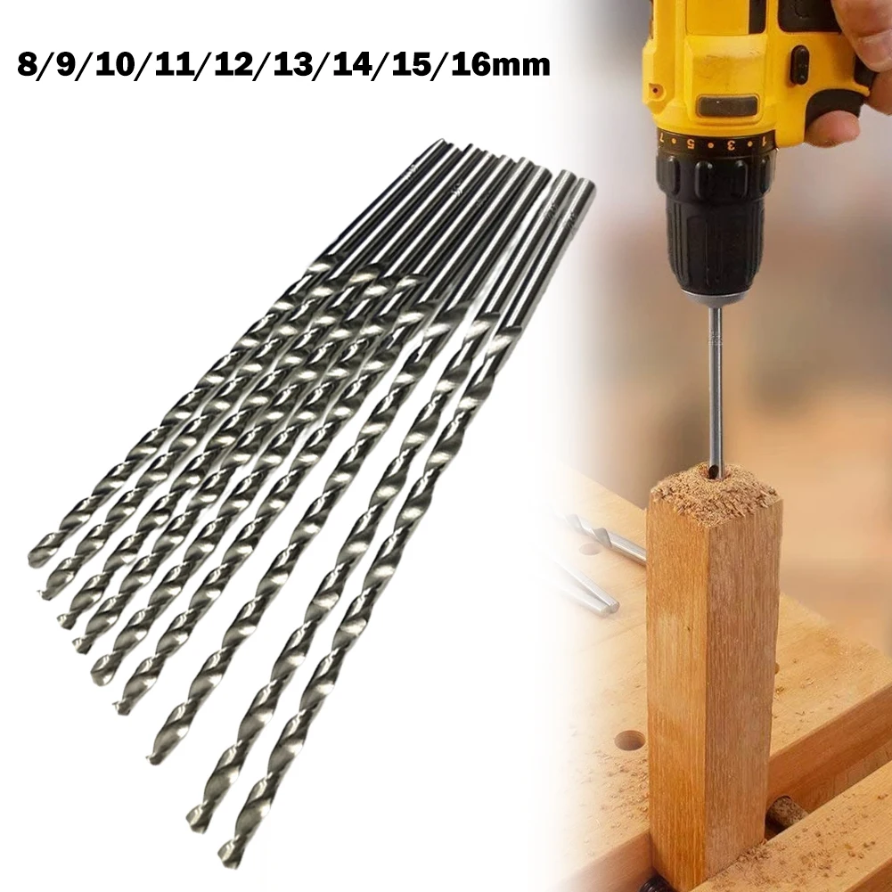 1pcs 7-16mm Extra Long Drill Bits Double Groove HSS Twist Drill Bits For Drilling Soft Metal Wood Plastic Power Tools Parts