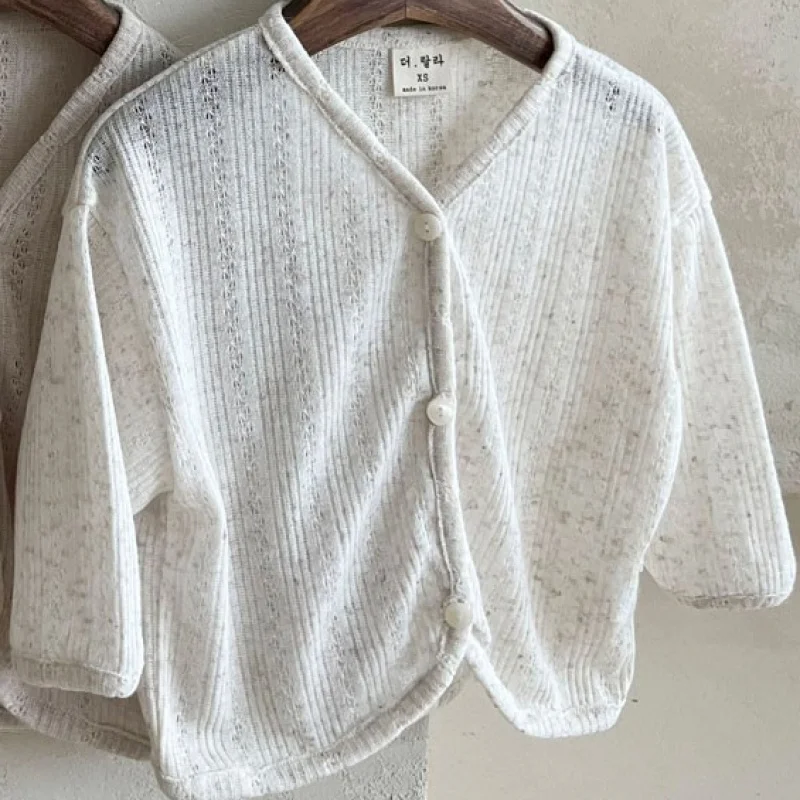 어린이 봄 여름 재킷 의류  부드러운 코트  자외선 차단제 얇은 에어컨 카디건 아웃웨어 소녀와 소년을위한