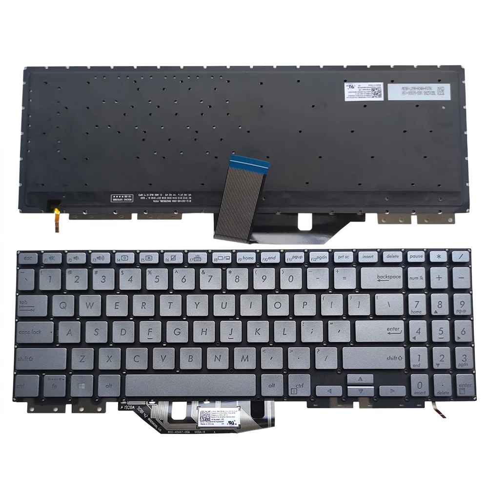 Teclado Retroiluminado dos Eua para Asus Zenbook Flip 15 Q526f Q526fa Ux562 Ux562f Ux562fa Ux562fac Backlight 0knb0563hus00 563gus00 Novo