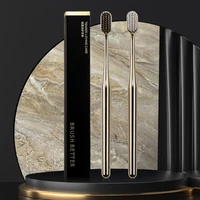 High-end Soft Toothbrush Men Women Adult Tooth Brush Gold Silver Dental Brushes Elegance Gentle Luxury Dedicated To Oral Health 1