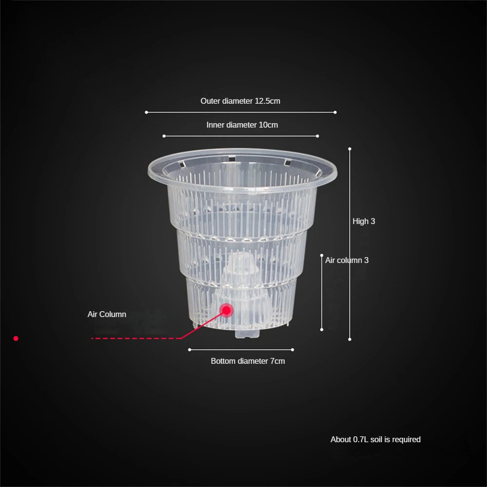 Description Picture 2 of itemOrchid Flower Pots Mesh Planters Garden Pots Plastic Transparent Breathable Container Drainage Hole Orchid Cattleya Planting