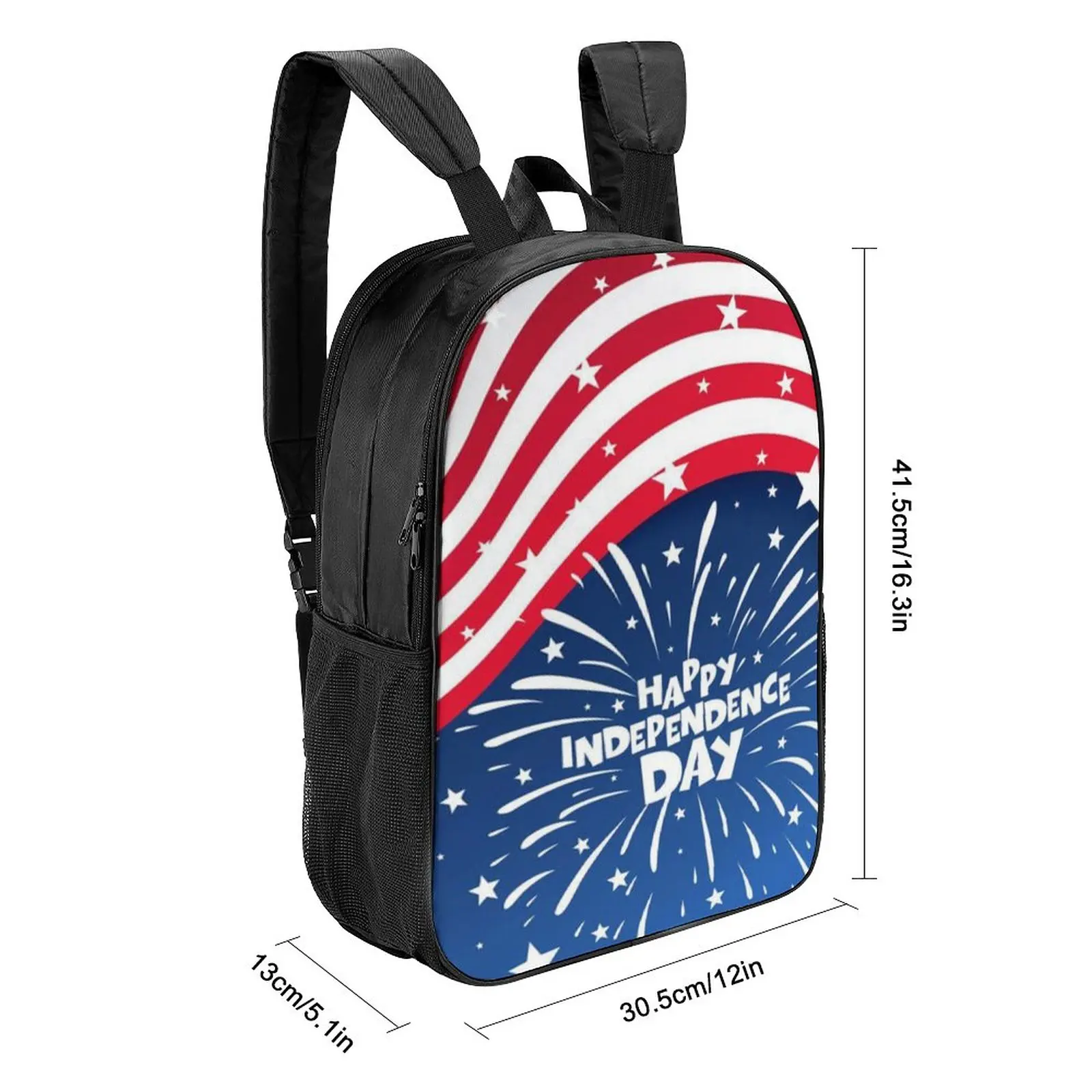 Multifunctional Backpack Custom Print Satchel Breathable Shoulder Straps 17 Inch Bagpack Pocket with Zipper