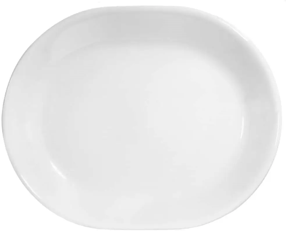 Vitrelle 38-Piece Service for 12 Dinnerware Set, Triple Layer Glass and Chip Resistant, Lightweight Round Plates and Bowls Set,
