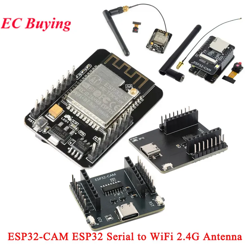 ESP32-CAM WLAN-Modul ESP32 Seriell-zu-WLAN ESP32CAM Entwicklungsboard 5V Bluetooth-kompatibel mit OV2640 Kameramodul