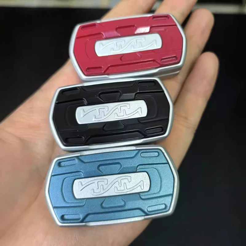 EDC Metal Unlimited Pushing Card Fidget Spinner Decompression Rotate Haptic Push Slider Anxiety Stress Relief Fingertip Gyro Toy