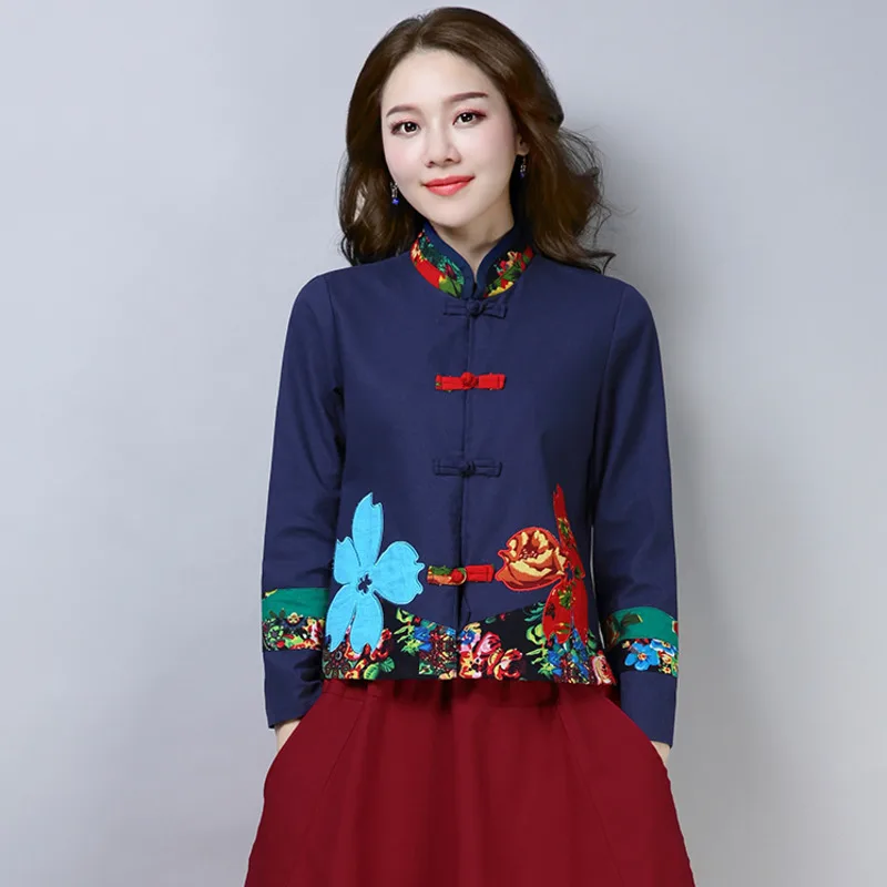 Chinese Style Embroidery Hanfu Women Short Coats Clothing China Traditional Vintage Harajuku Oriental Tang Suit Cardigan Jacket