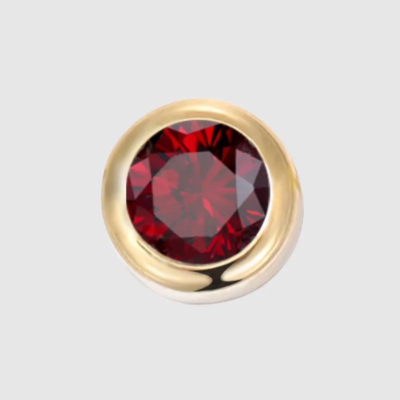 ZHENL 6MM Bunter Zirkon DIY Charm-Anhänger Damen Runder Edelstahl Vielseitiges Accessoire Täglicher Schmuck Geburtsstein – Detail 1