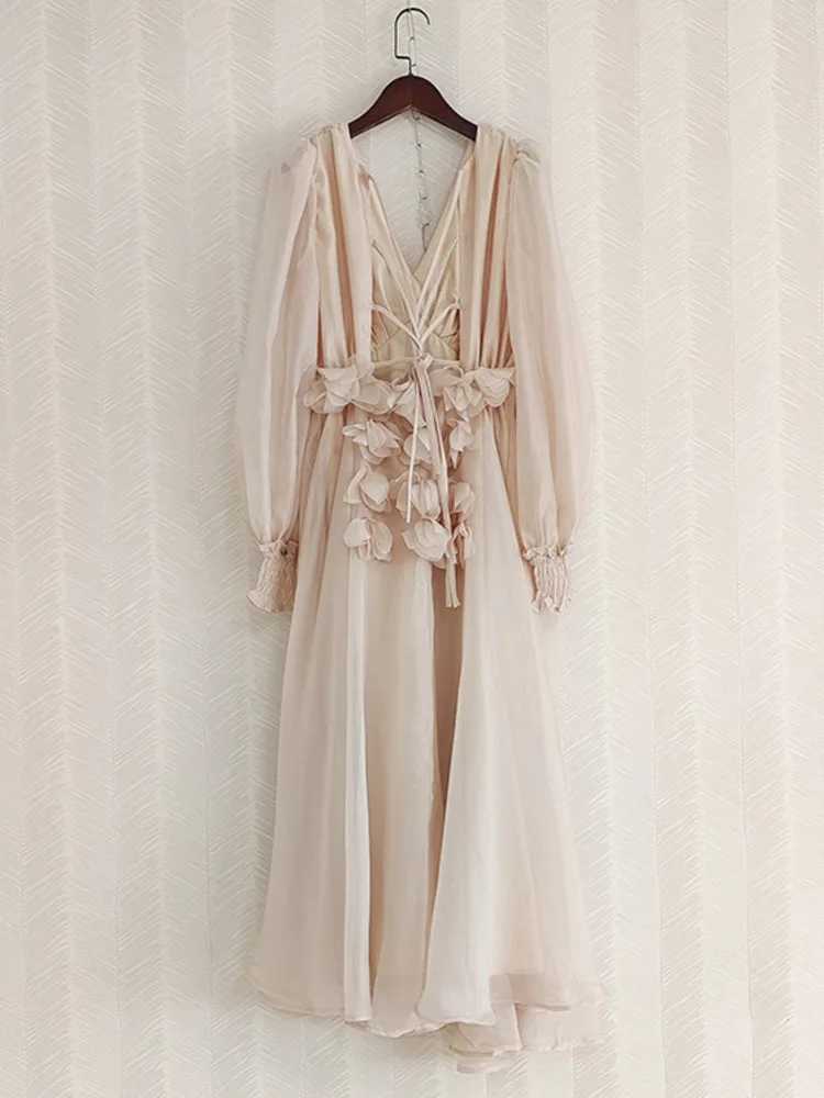 فستان IEQJ عتيق بفتحة رقبة على شكل حرف v مزين بالزهور ثلاثي الأبعاد للنساء فساتين بأكمام واسعة موضة 2023 ملابس ربيع جديدة CP0883 3 فستان IEQJ عتيق بفتحة رقبة على شكل حرف v مزين بالزهور ثلاثي الأبعاد للنساء فساتين بأكمام واسعة موضة 2023 ملابس ربيع جديدة CP0883 3