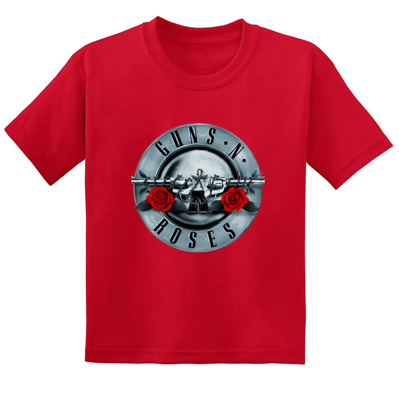 Rock Band Gun N Roses Print Fashion Kids T-shirt Girls Clothes