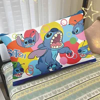 Disney Lilo and Stitch pillowcase children's student sleeping pillowcase sofa cushion cover suitable for room home decoration 2