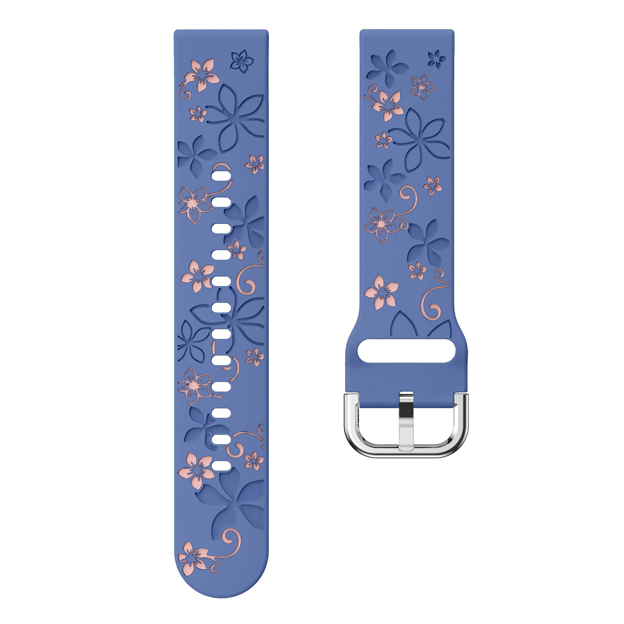 Elegant 18mm Engraved Watch Band - Women's Patterned Sport Bracelet Replacement Accessories