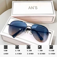 1pc aviateur mode grand visage conduite équitation élégant à la mode personnalité lunettes de soleil pour hommes 3