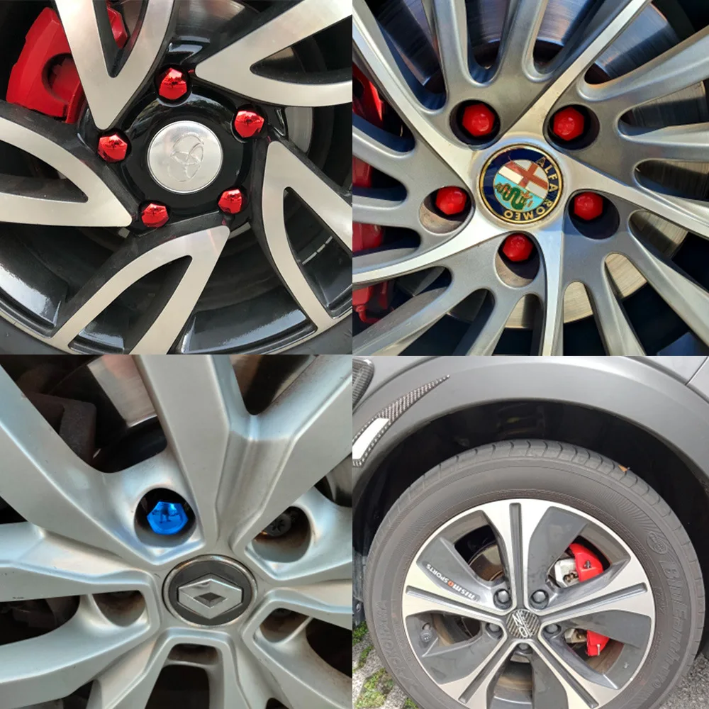 20Pcs Car Wheel Nut Protection Covers - Anti-Rust Exterior Decoration