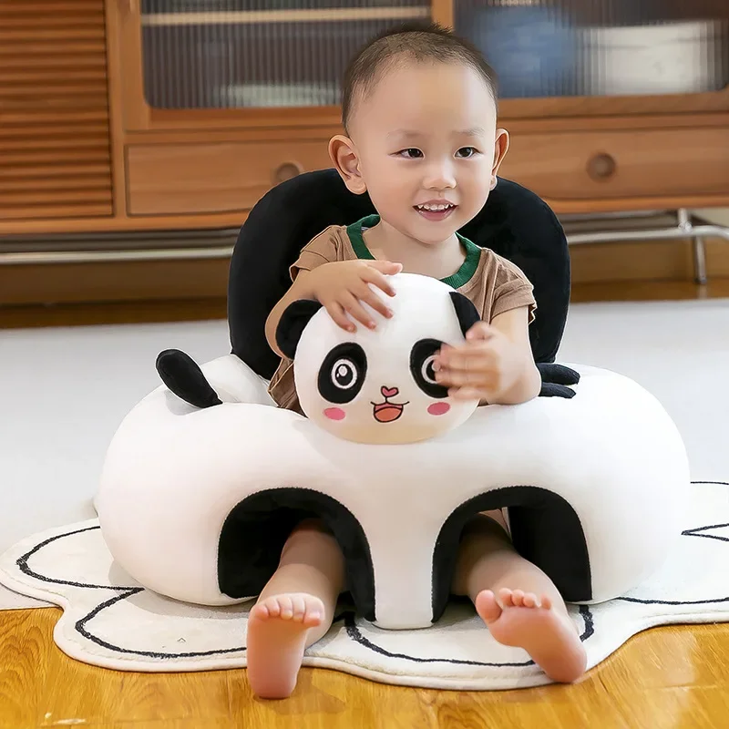 Children's Sofa Chair Plush Toy Baby Learning Seat Cartoon Chair Infant Anti-fall Anti-rollover Seat Sofa Cover Without Filler