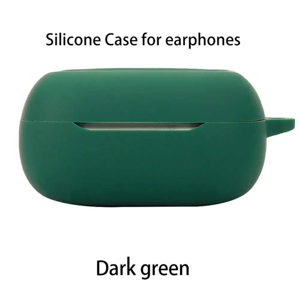 Solid Color Silicone Protective Cover for Earbuds - Soft, Shockproof, and Stylish