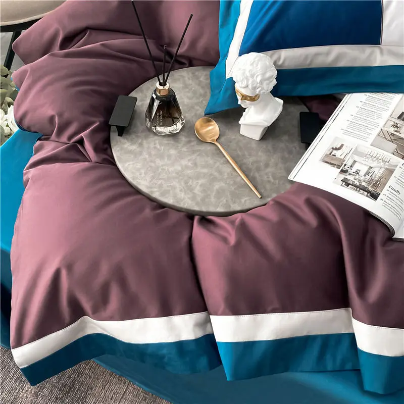 Waliicorners Queen King Quilt Duvet Cover Set Bed Linen Pillow Shams 1000TC Egyptian Cotton Horse Embroidery Luxury Bedding Set 21 S5cdf44bbd5654167ae75b9639ca77c5ea