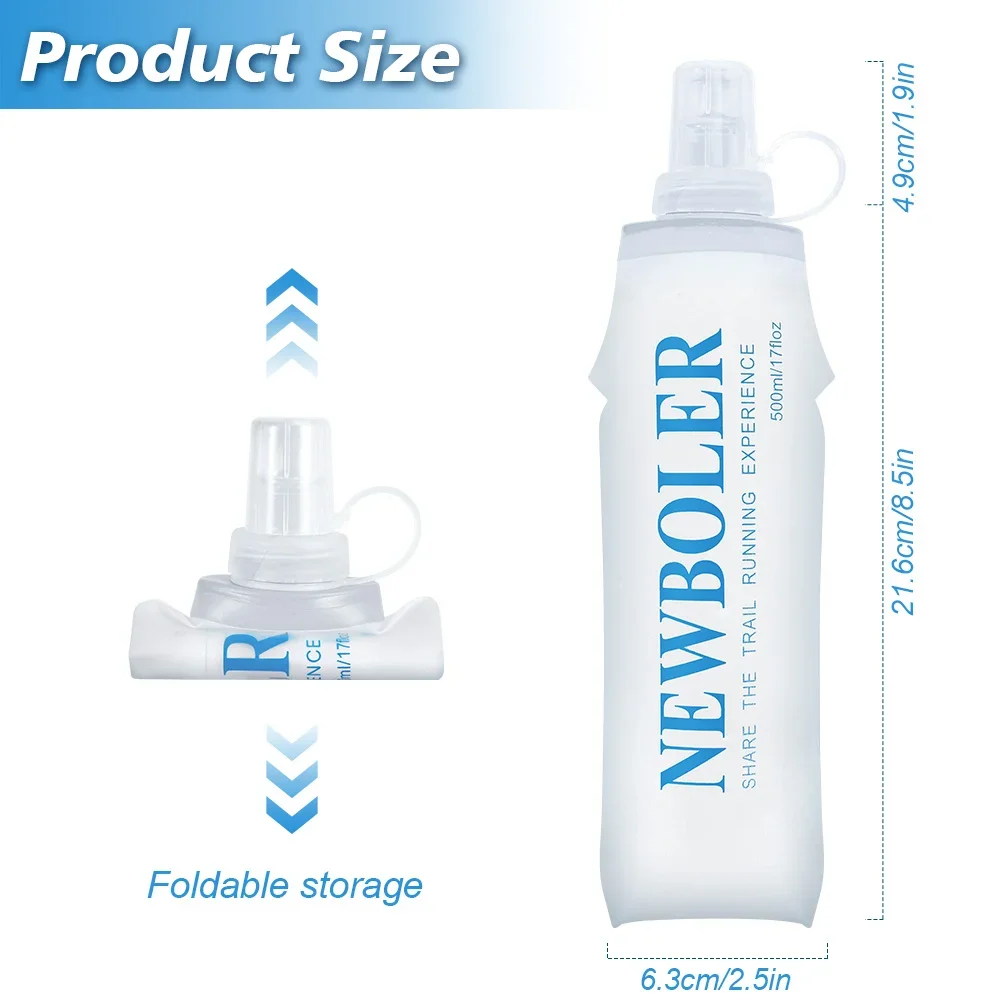 250/500ML TPU 야외 스포츠 병 접는 소프트 플라스크 음료 물병 캠핑 하이킹 자전거 피트니스 워터 가방 실행 ?