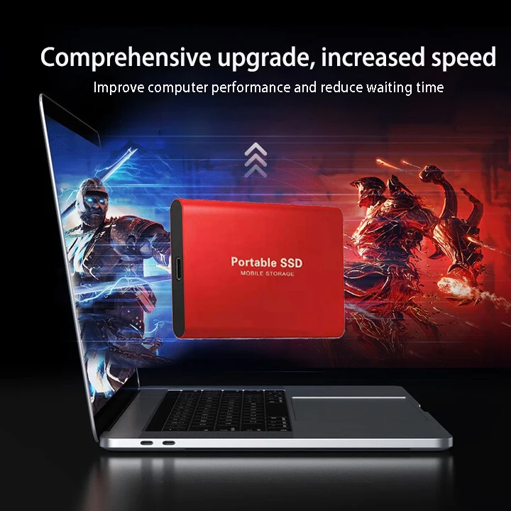 Anti-Shock Design SSD 2TB 4TBNew Portable External Hard Drive 16TB Mass Capacity Solid State Disk USB3.2 TYPE-C for Laptop PC
