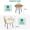 Rattan Outdoor Sofa Set 3 Pieces Outdoor Wicker Patio Conversation Bistro Set  All Weather Rattan Patio Furniture Set 2