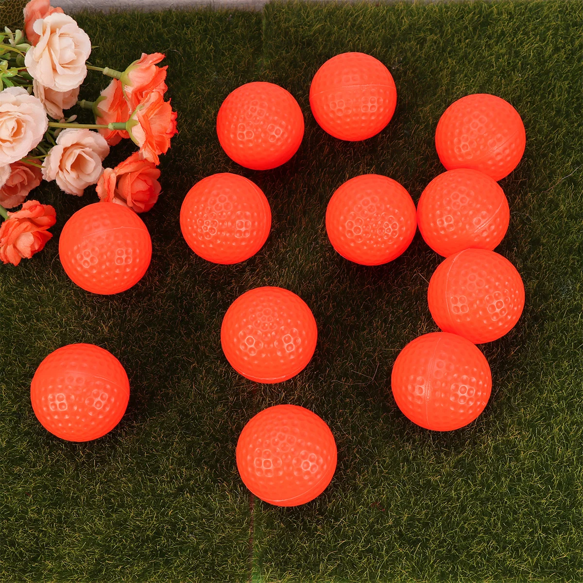 

12pcs Sports Practice Balls for Indoor or Outdoor Training Kids Pu Balls for Training Practical Orange