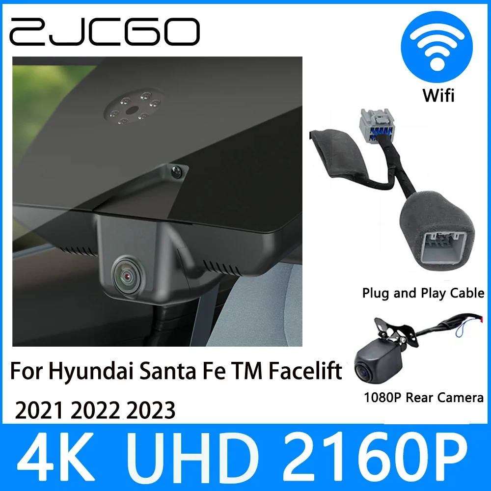 

ZJCGO Dash 4K UHD 2160P Car Video Recorder DVR Night Vision Parking for Hyundai Santa Fe TM Facelift 2021 2022 2023