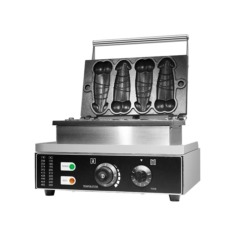 Commercial  A Piece of Gayke 4pcs  Penis Shape Waffle Maker Iron Stick Baking Machine Grill Baker Waffle Snacks Baker Waffle