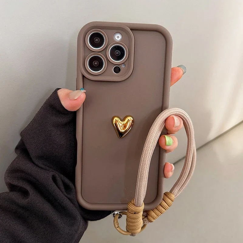 รูปสินค้า เคสโทรศัพท์แฟชั่นเกาหลี 3D ลายน่ารัก พร้อมสายคล้องมือ
