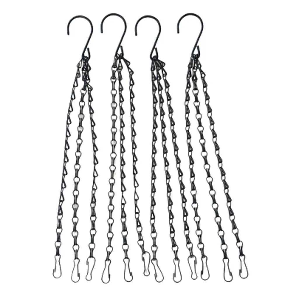 Heavy Duty Hanging Flower Basket Planter Pot Replacement Chain Hanger Hooks