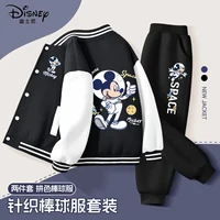 Autumn Baby Boy Disney Mickey Printed Clothes Set Kid Girl Baseball jacket Coat and Pants 2 Pieces Suit Children Tracksuits