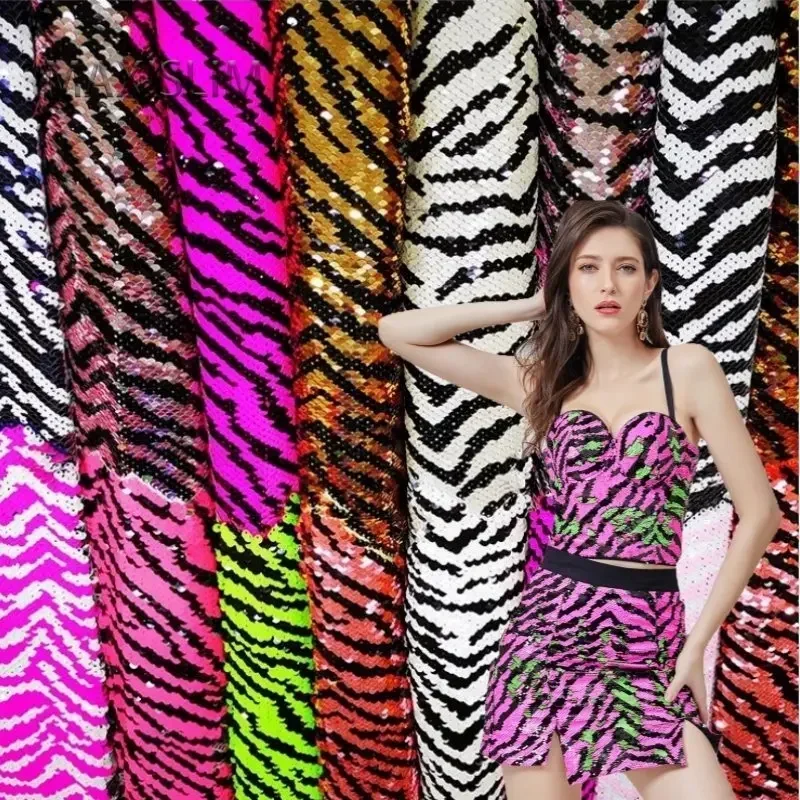 Midnight Zebra Sequin Chain-Link Set