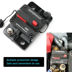 Waterproof DC Circuit Breaker Fuse with Reset (12 - 48V) - Auto and Marine - Grade, Various Amperages Available - 100A