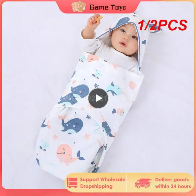 

1/2PCS Winter Newborn Baby Wrap Blankets Cartoon Baby Sleeping Bags Envelope For Newborn Sleep Sack Thick for Baby 0-6