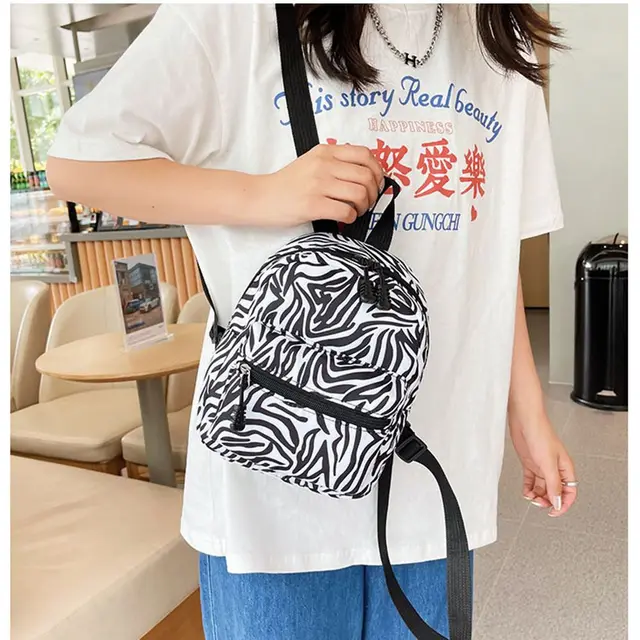 Mini Women's Backpacks Nylon Female Bag Animal Printing 2