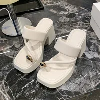 Sandales à talons hauts pour femmes, nouvelle collection été 2026, polyvalentes, à bout épais, antidérapantes, décontractées, style tendance 3