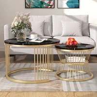 Table basse Fangange, table d'appoint, table gigogne, table de canapé, table à lampe, ronde, avec tapis antidérapant, structure métallique, sans bords tranchants, pour salons, chambres, balcons, espaces de détente, appartements, blanc/noir. 7
