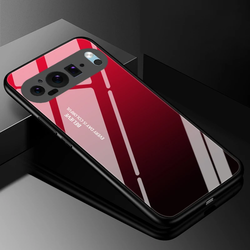 Tempered Glass Hard Back Bumper Case Cover with s Design