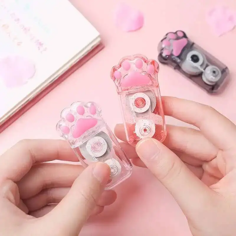 1 Pcs Lytwtw's Lovely Kawaii Transparent Cute Cat Claw Stationery Office School Supply Gift Corrector Novel Correction Tape correction tape