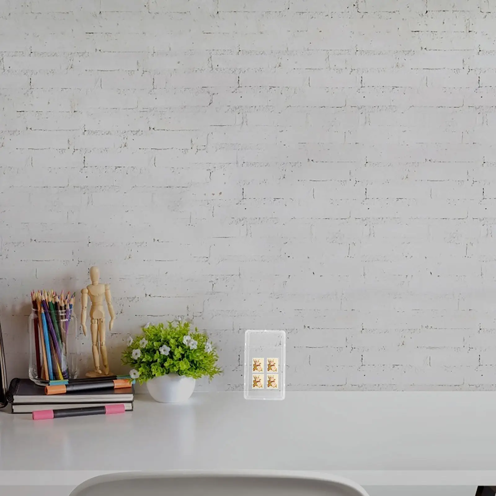 방수 스탬프 식별 상자 투명 바 케이스 등급 분류 보관함 (우표 수집용 명함 보관)