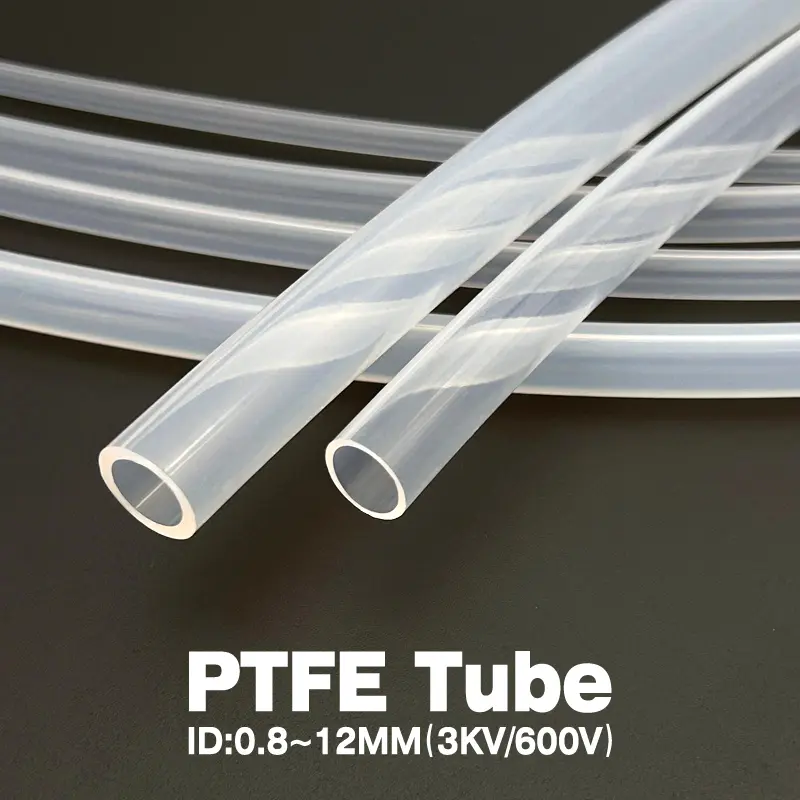 ID 0.8mm ~ 12mm X OD 1.6mm ~ 14mm Multiple Sizes Transparent PTFE Pipe Non Stick for Chemical Resistance Insulating Tube image 1