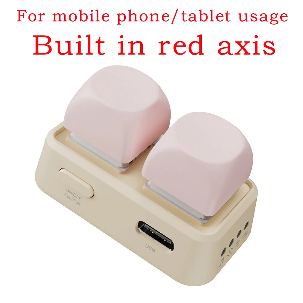 Bluetooth Dual Button Keypad Remote for E-book Page Turning and Video Swiping