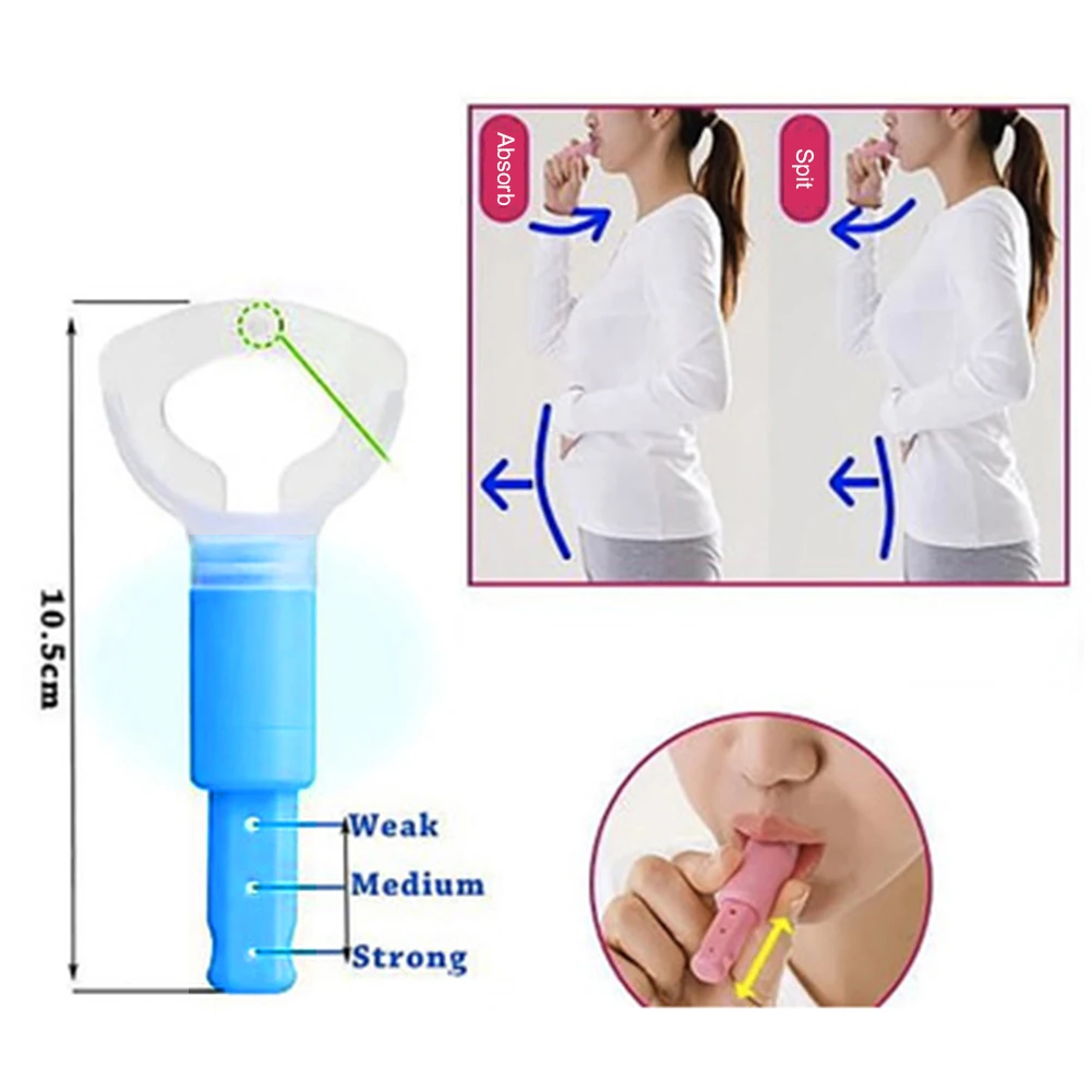 Abdominal Breathing Exerciser Trainer Slim Slimming Waist Face Loss Weight Increase Lung Capacity Face Lift Weight Loss 2-20Pcs