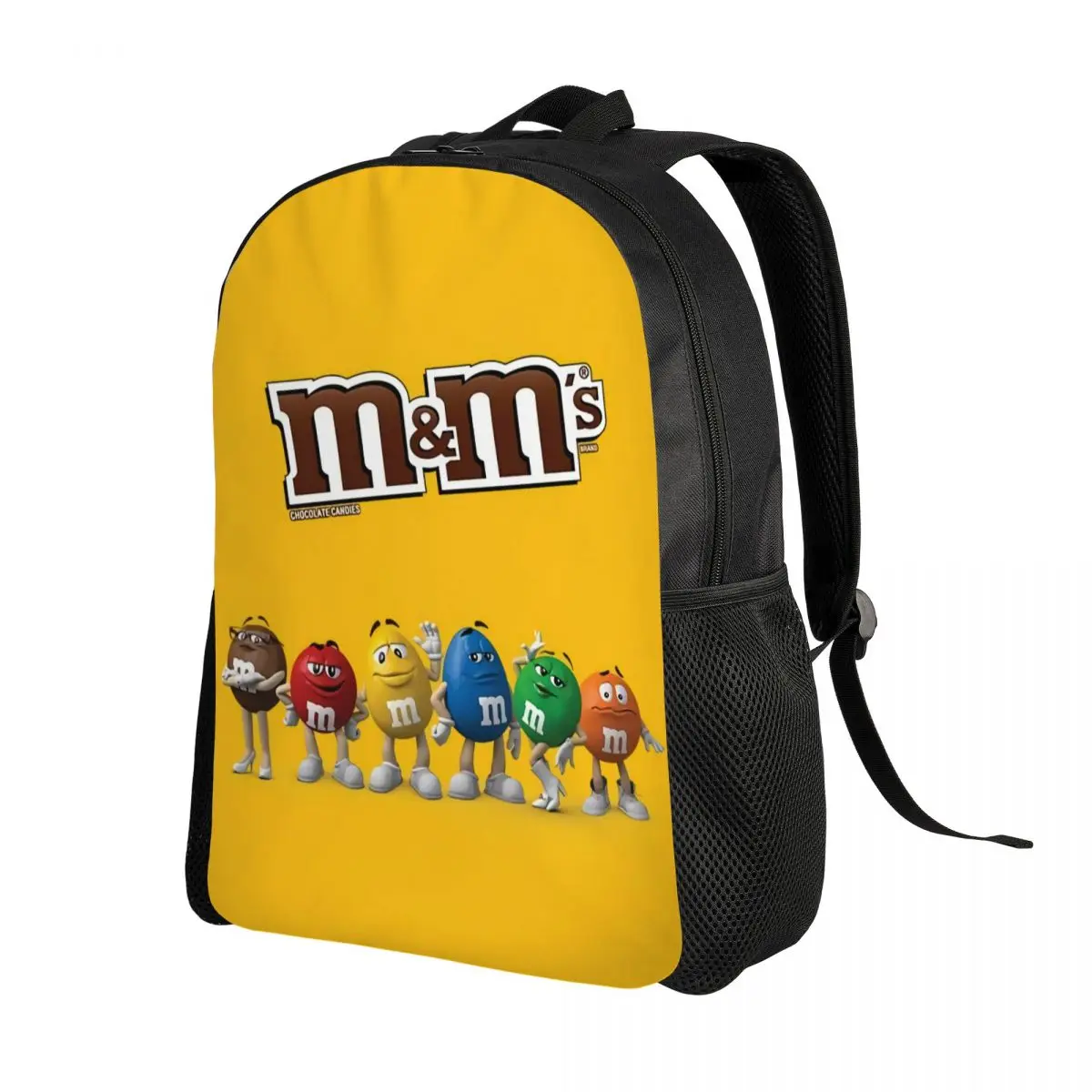 M&M Candy Characters Logo Laptop Backpack Men Women Fashion Bookbag for  College School Students Cartoon Chocolate Bag - AliExpress