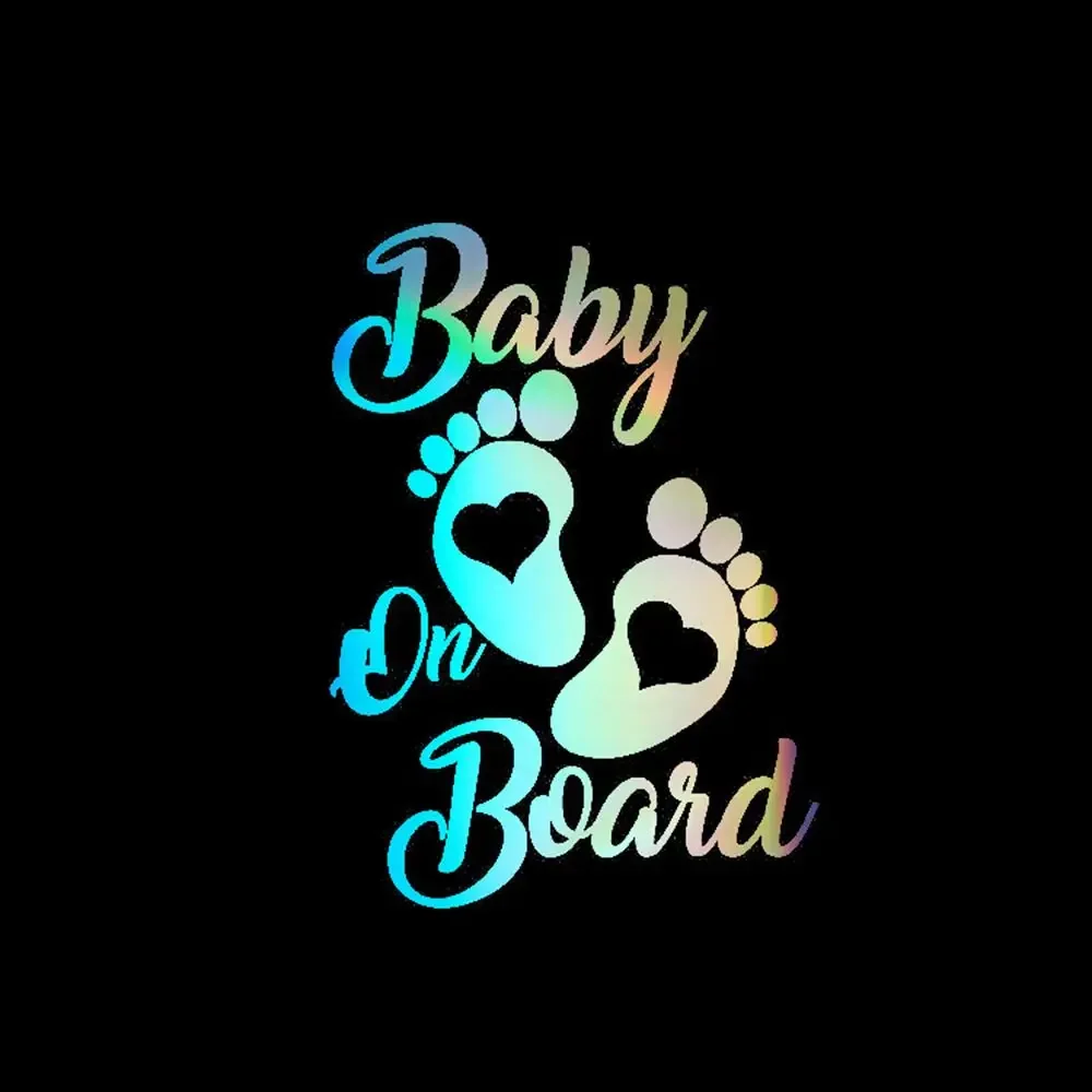 Muslimatker Mobil Vinil Kaki Di Kapal Untuk Bayi Stiker Mobil Bumper Jendela Laptop Lucu