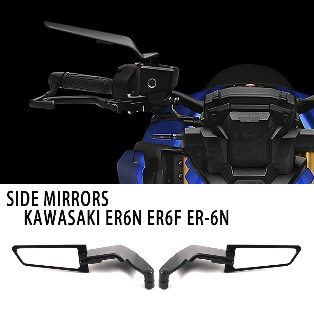 For Kawasaki Er6N Er6F Er-6N Motorcycle Mirrors Stealth Winglets Mirror Kits To Rotate Adjustable Mirrors