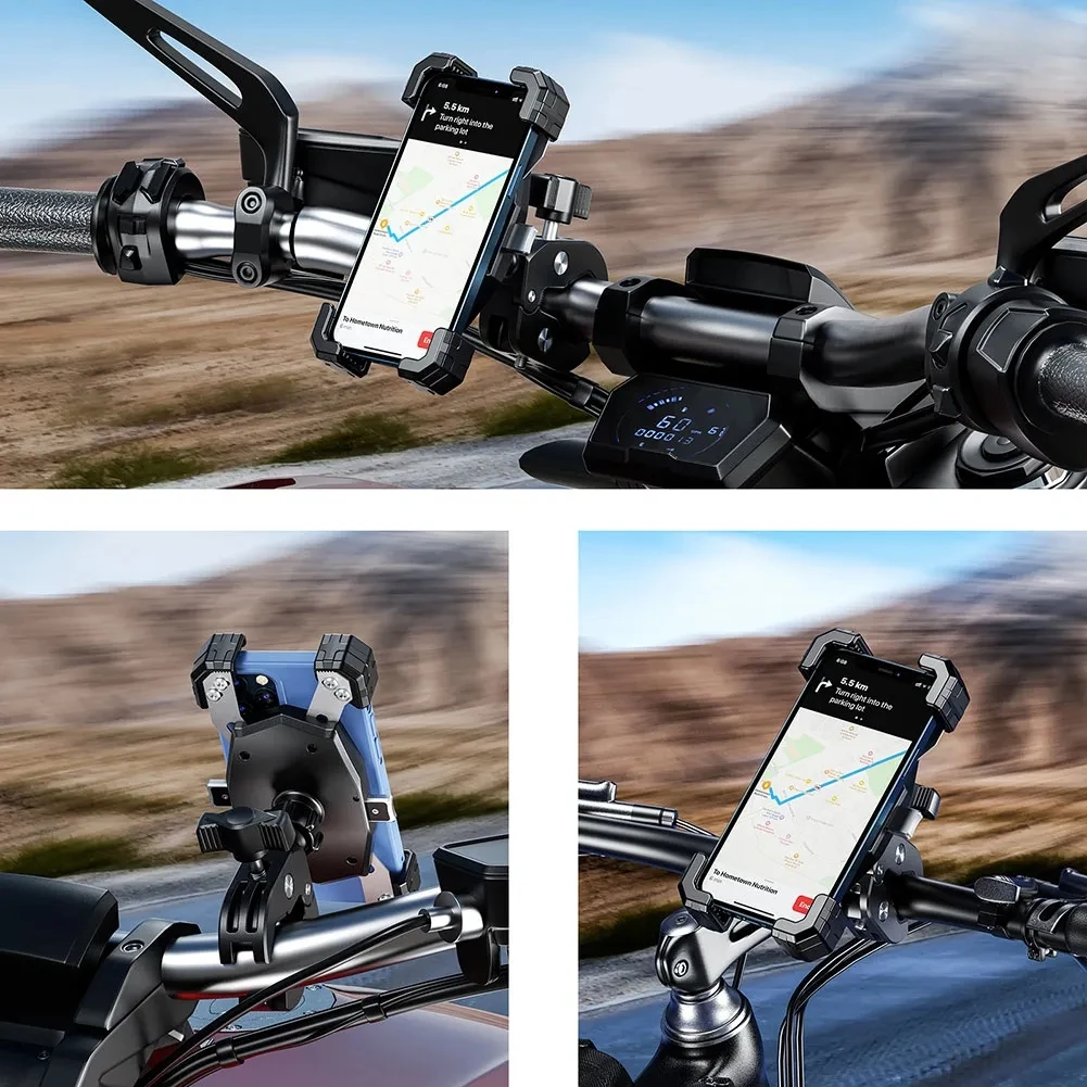 1" Ball Head Motorcycle Handlebar Clamp Mount action camera accessory action camera holder action camera mount motorcycle handlebar mount U-Bolt Base Brake Clutch Control 17mm 25mm Ballhead For Gopro Camera Phone Holder
