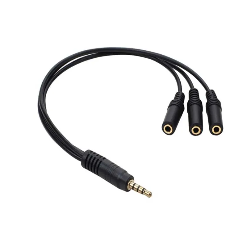 Multi-Headphone Audio Splitter with 3.5mm Jack - 1 Male to 3 Female Adapter